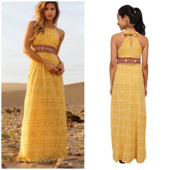 Prana Dresses & Skirts - Prana Skye Marigold Yellow Maxi Dress size XL